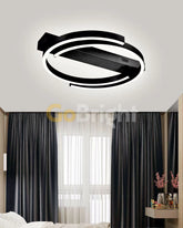 Lustra LED cu Telecomanda Kara 3 Tipuri de Lumini 66W Negru